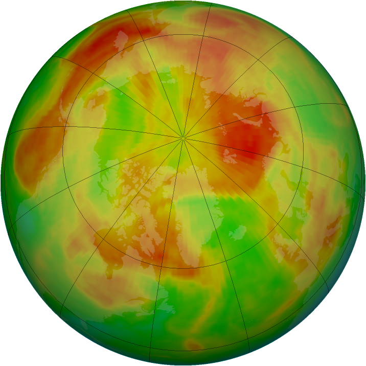 Arctic ozone map for 07 May 1991